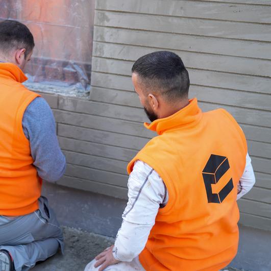 Baksteenmotief gevelbekleding