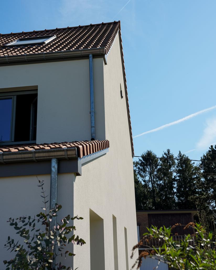 Gevelrenovatie met crepi in Diest