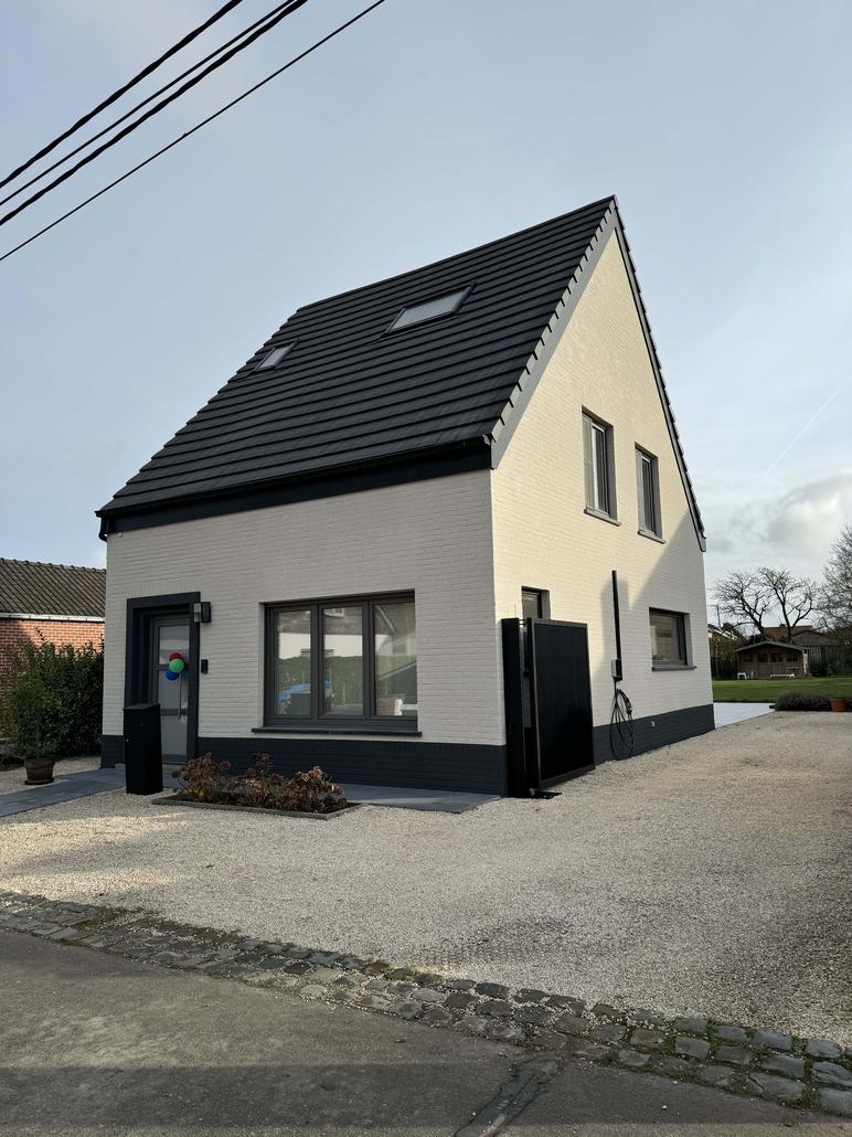 Liège projeté sur brique à Aalter