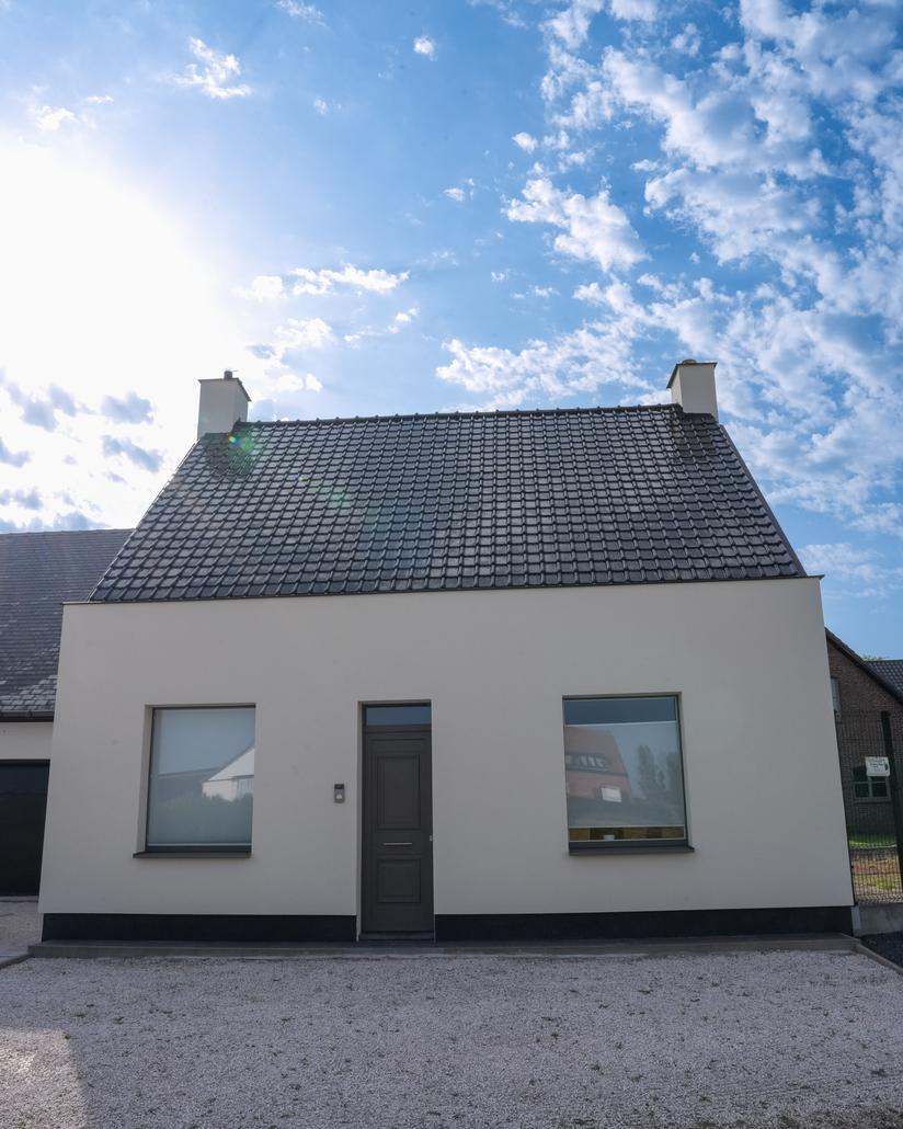 Gevelisolatie met crepi in Kruishoutem