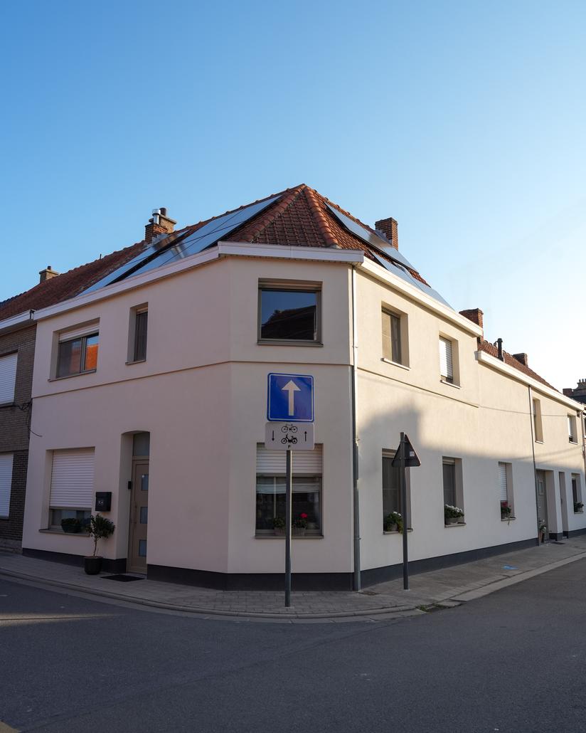 Gevelisolatie met crepi in Moerzeke