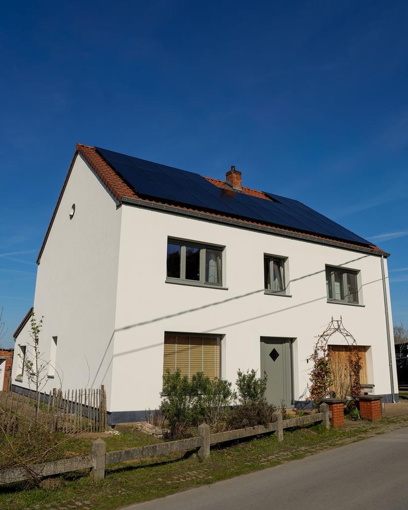 Gevelrenovatie met crepi in Diest