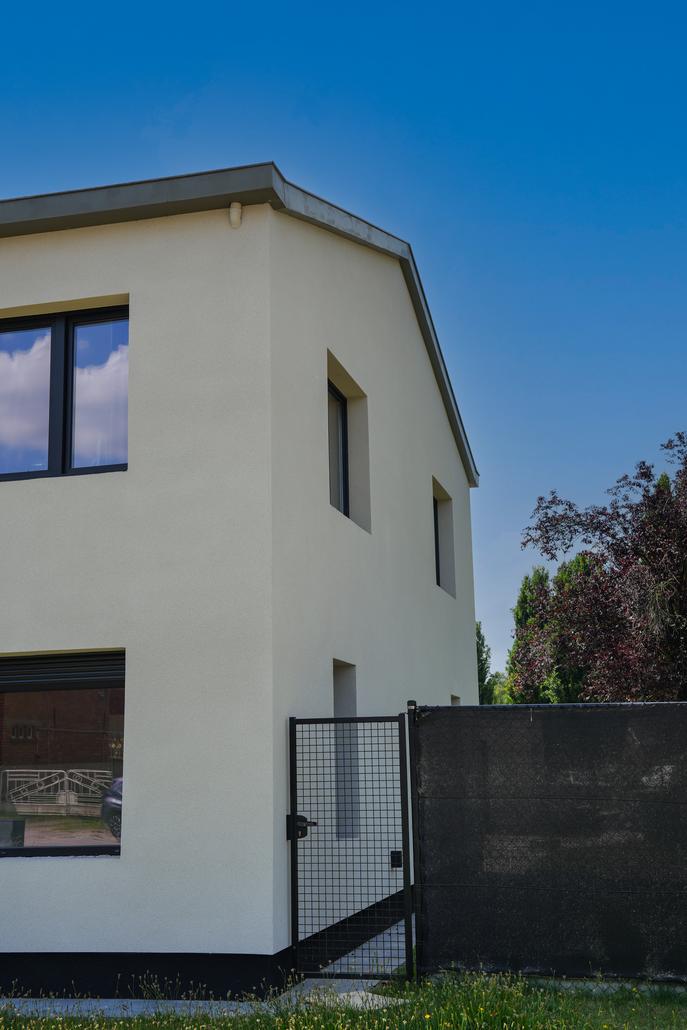 Façade en liège projeté avec isolation à Sinaai-Waas