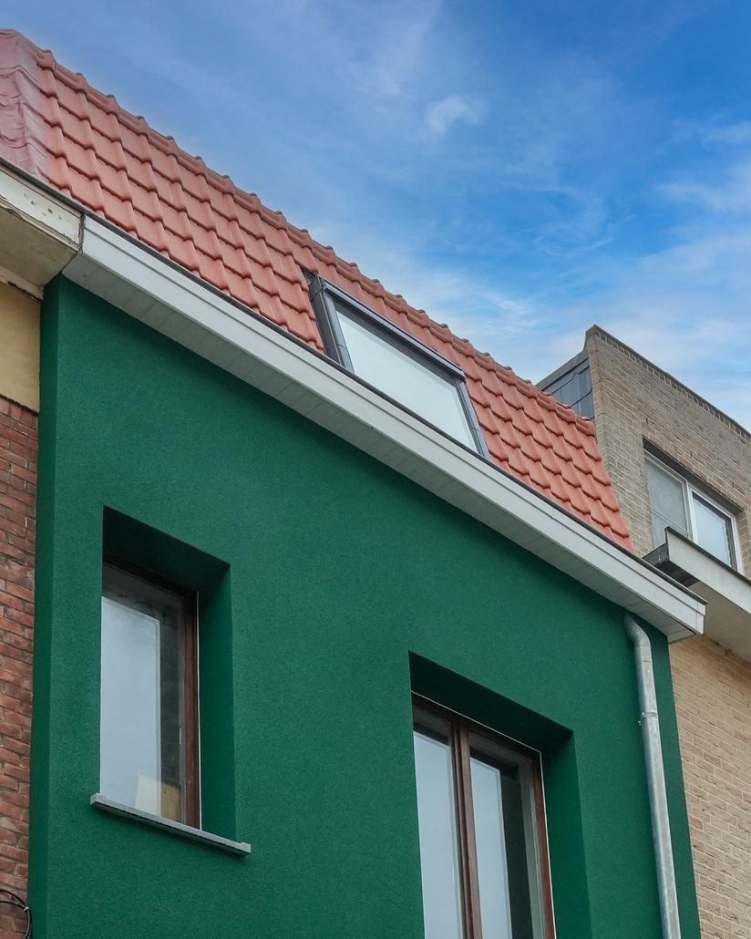 Rénovation façade liège projeté Gand