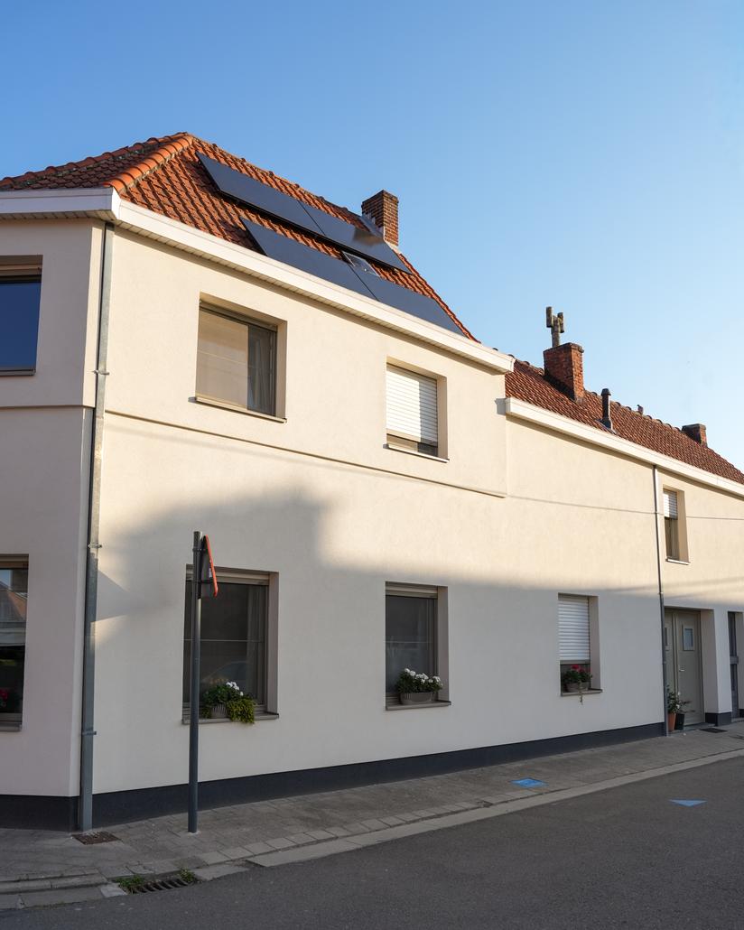 Gevelisolatie met crepi in Moerzeke