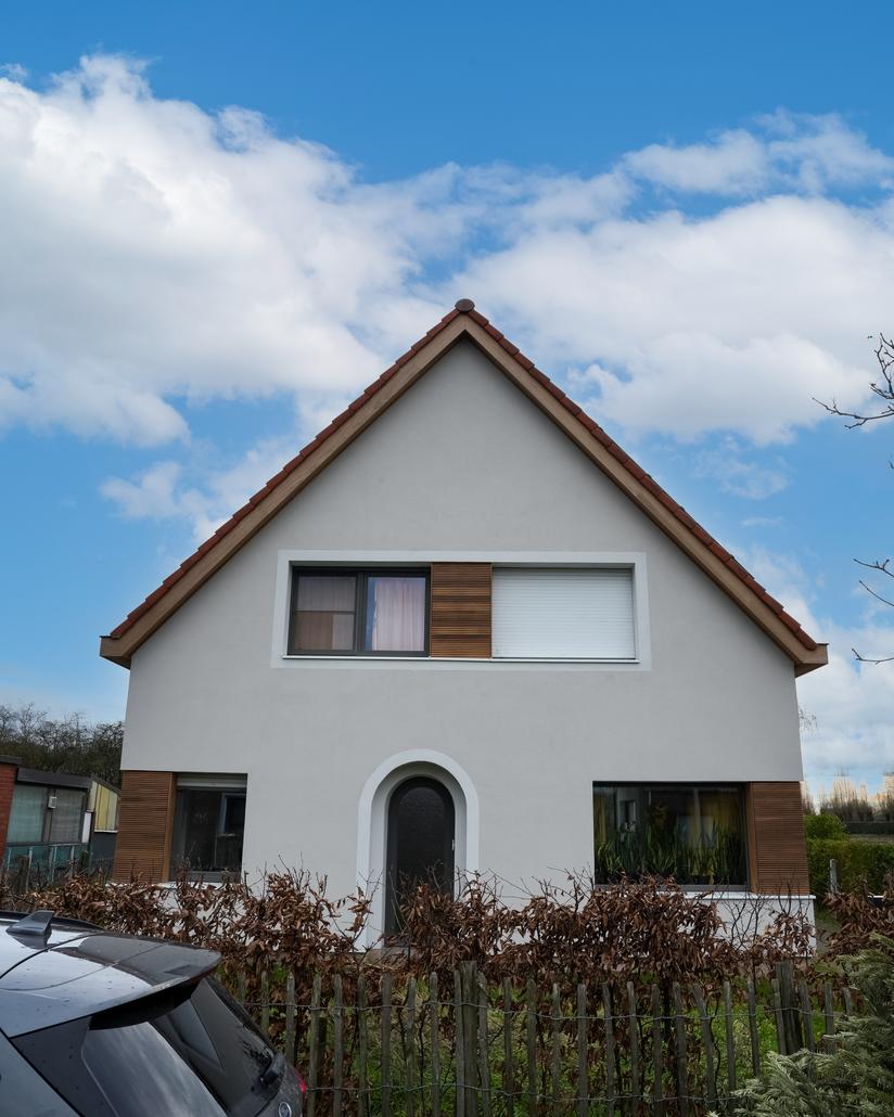 Isolation façade crepi et bois Oostakker