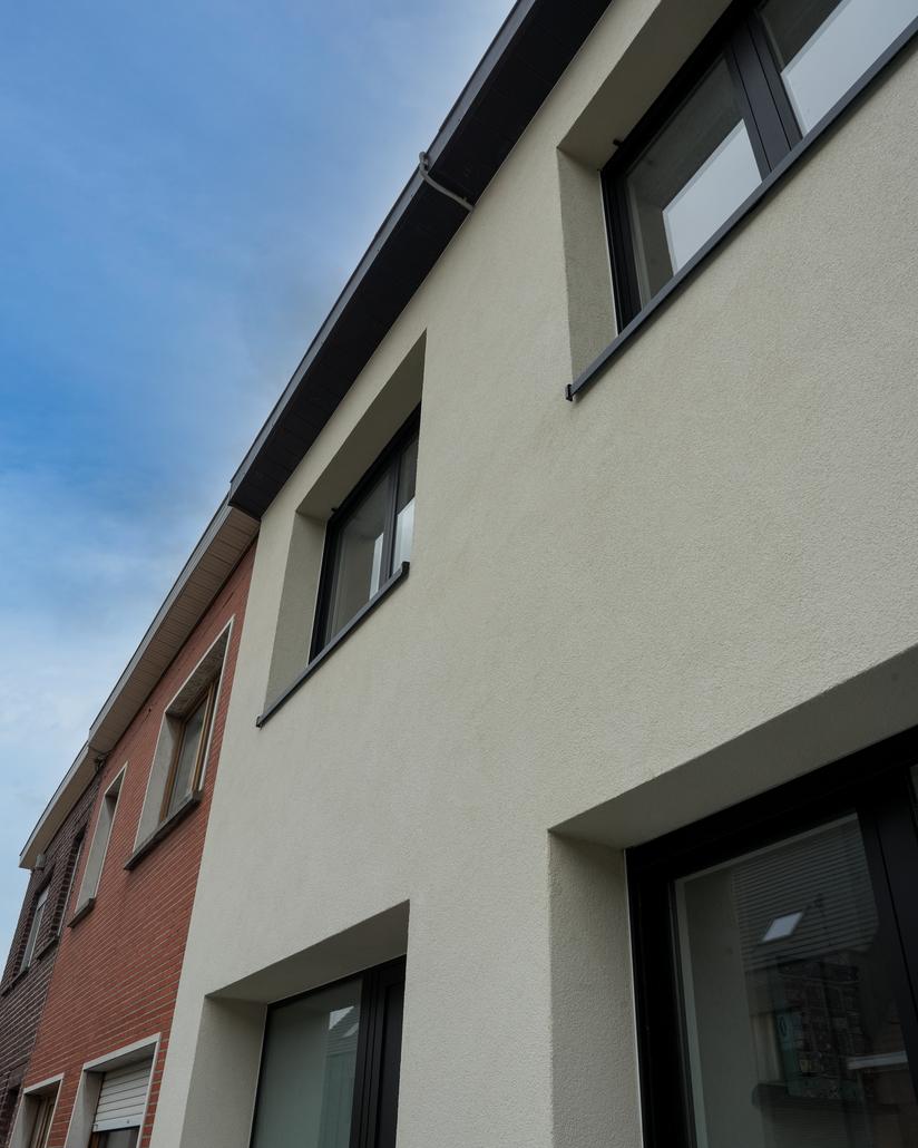 Gevelrenovatie crepi in Zwijnaarde