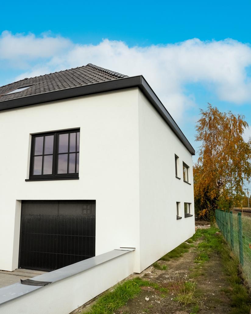 Gevelisolatie met crepi in Veldegem