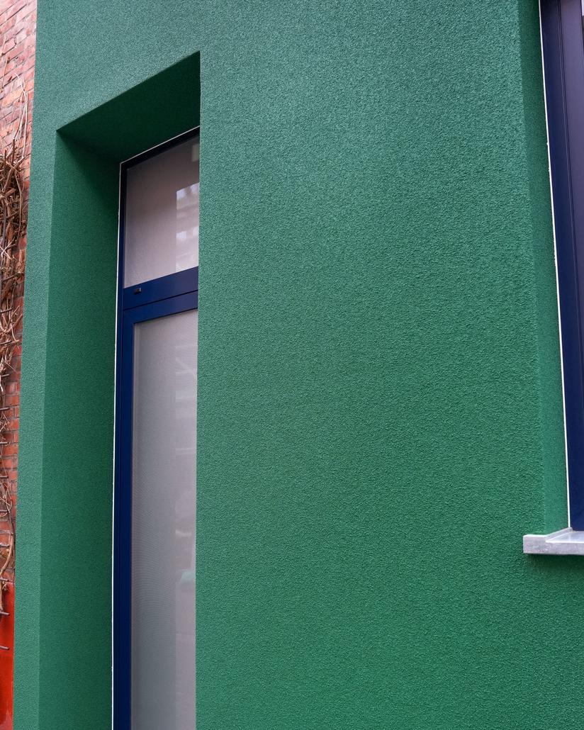 Rénovation façade liège projeté Gand