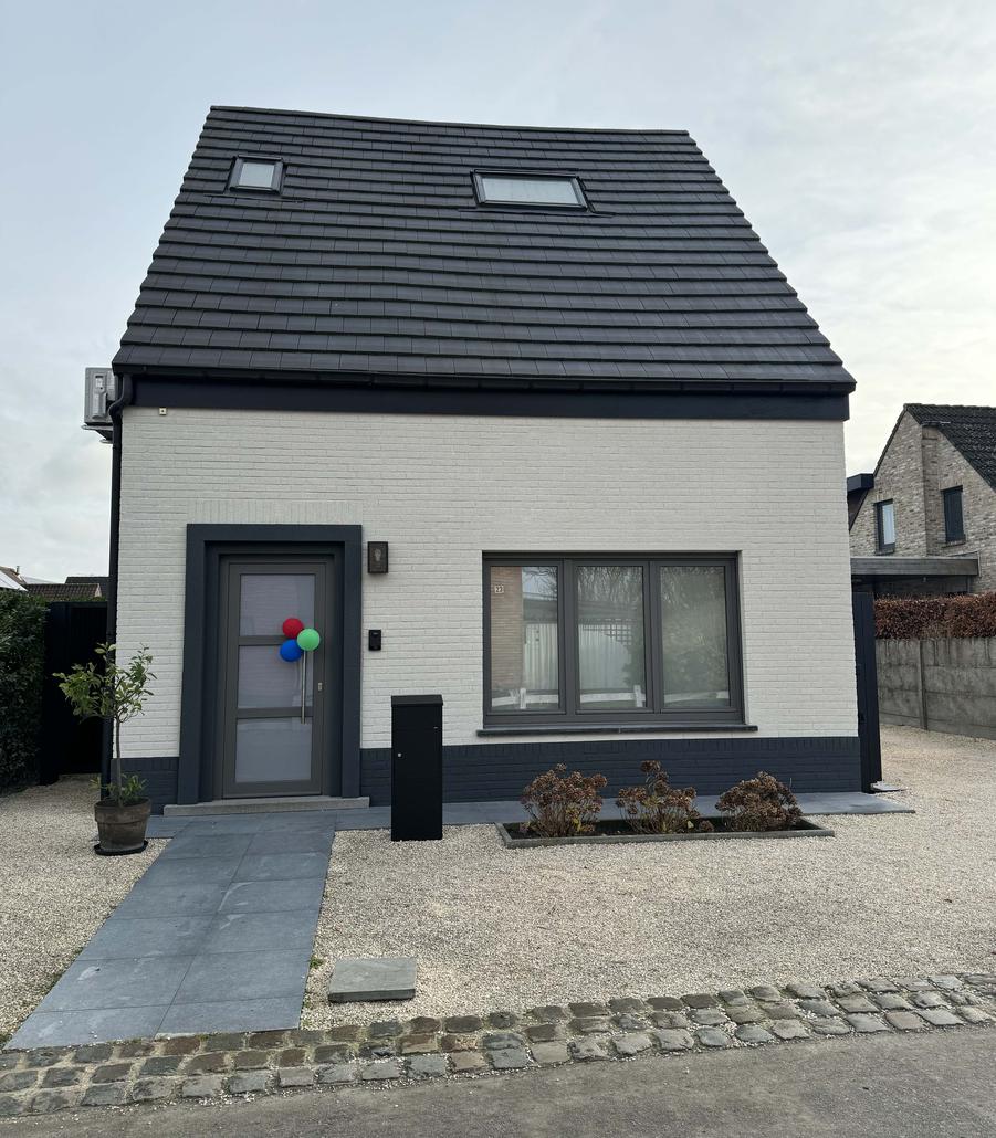 Liège projeté sur brique à Aalter