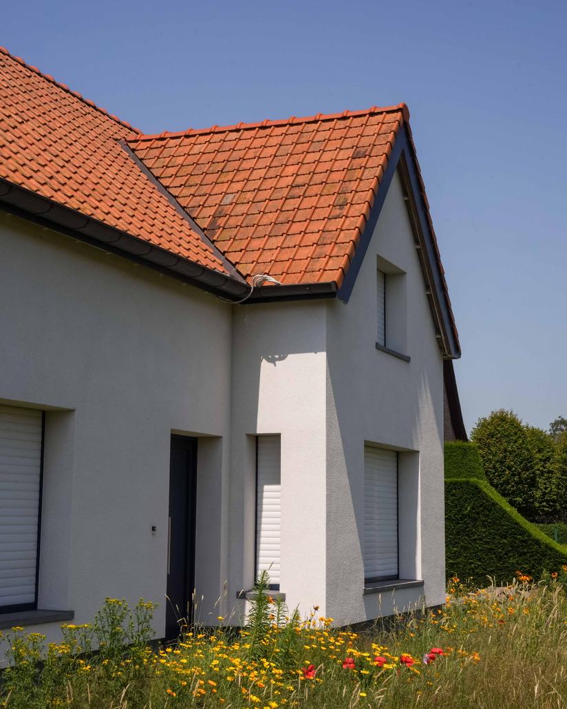Spuitkurk gevelrenovatie in Ursel