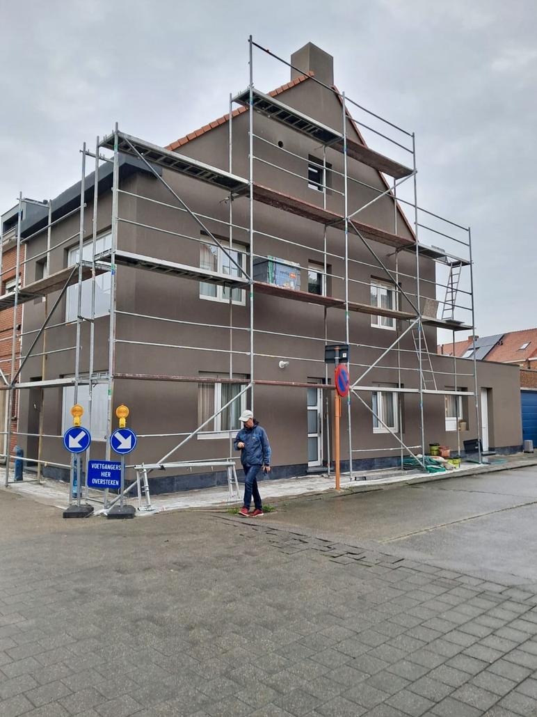 Isolation de façade et liège projeté à Gand