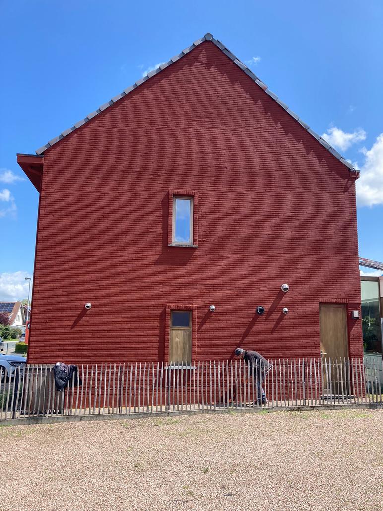 Renovation de facade avec liege projete Sint-Niklaas