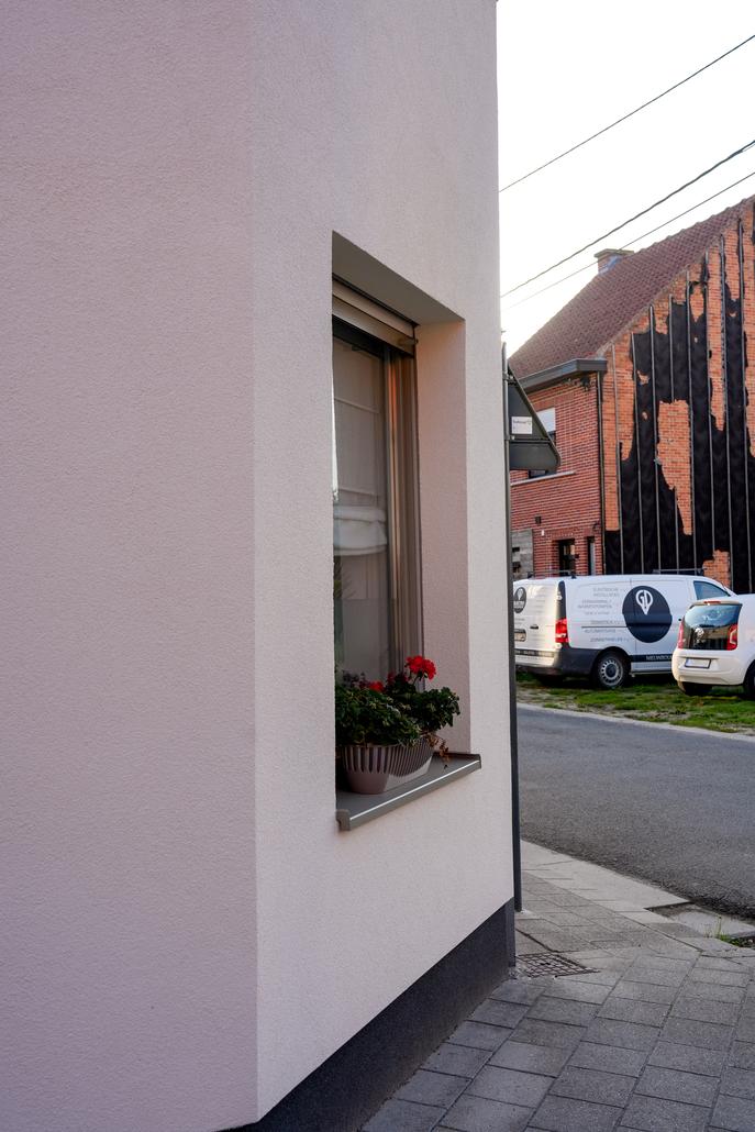 Gevelisolatie met crepi in Moerzeke