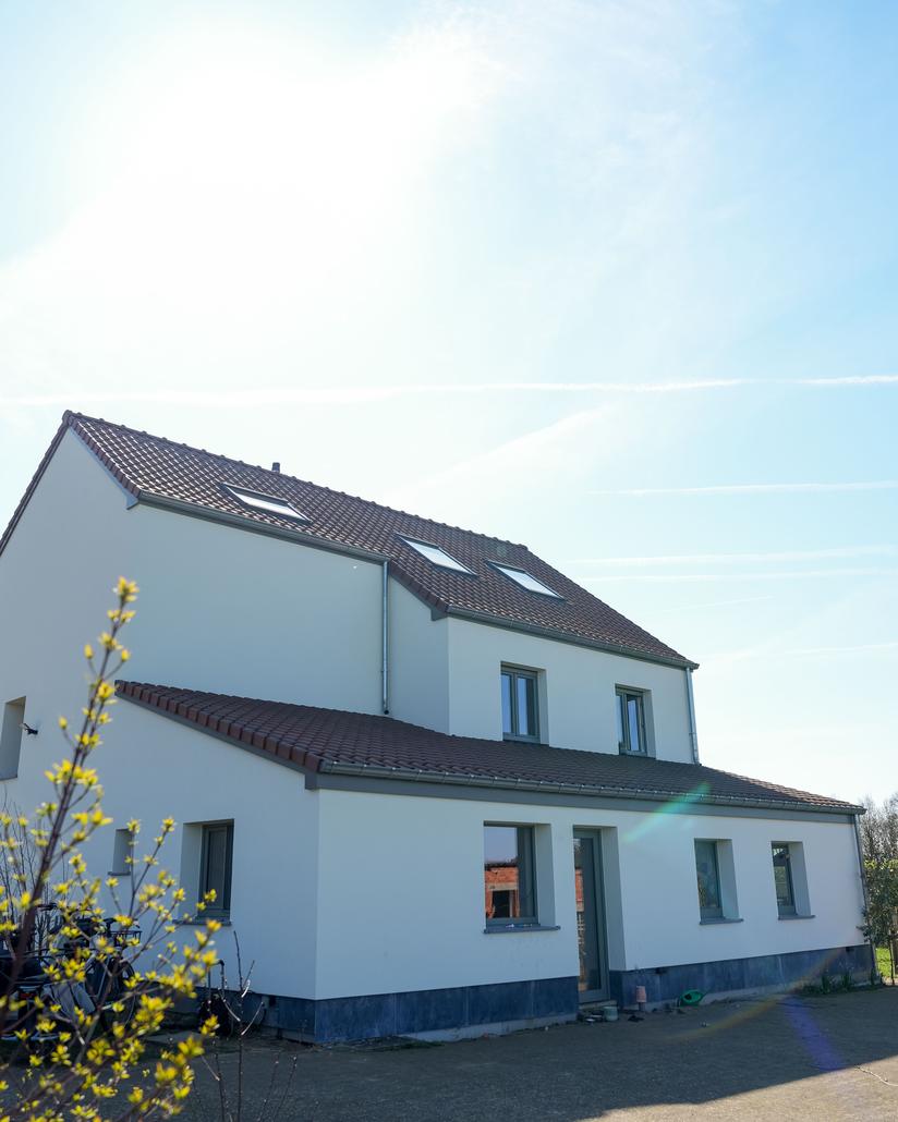 Gevelrenovatie met crepi in Diest