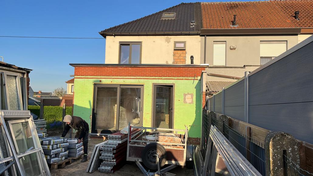 Crepi et isolation pour une maison à Lebbeke