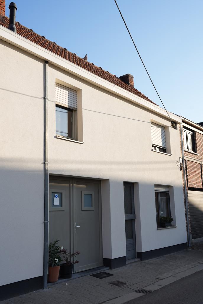 Gevelisolatie met crepi in Moerzeke