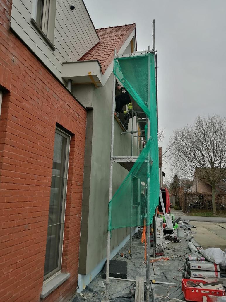 Façade en crepi épurée pour une maison à Schilde