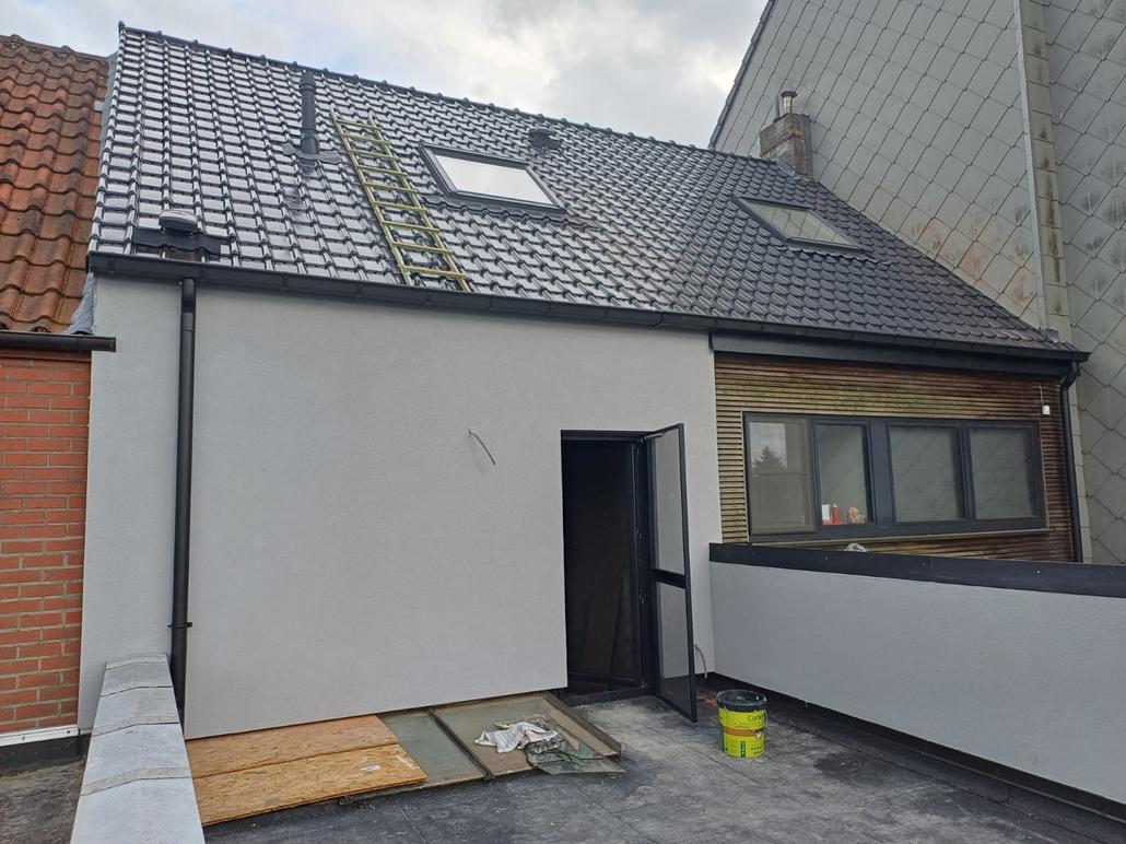 Rénovation de façade et de toiture à Stekene
