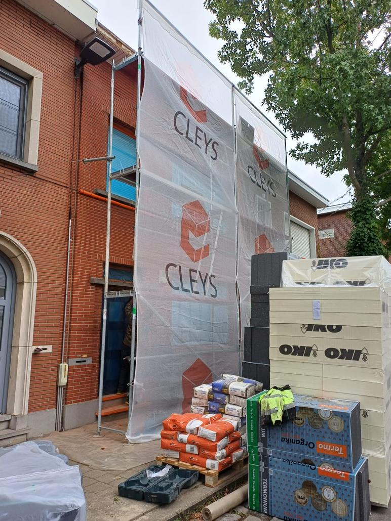 Isolation de façade et plaquettes de brique à Deurne