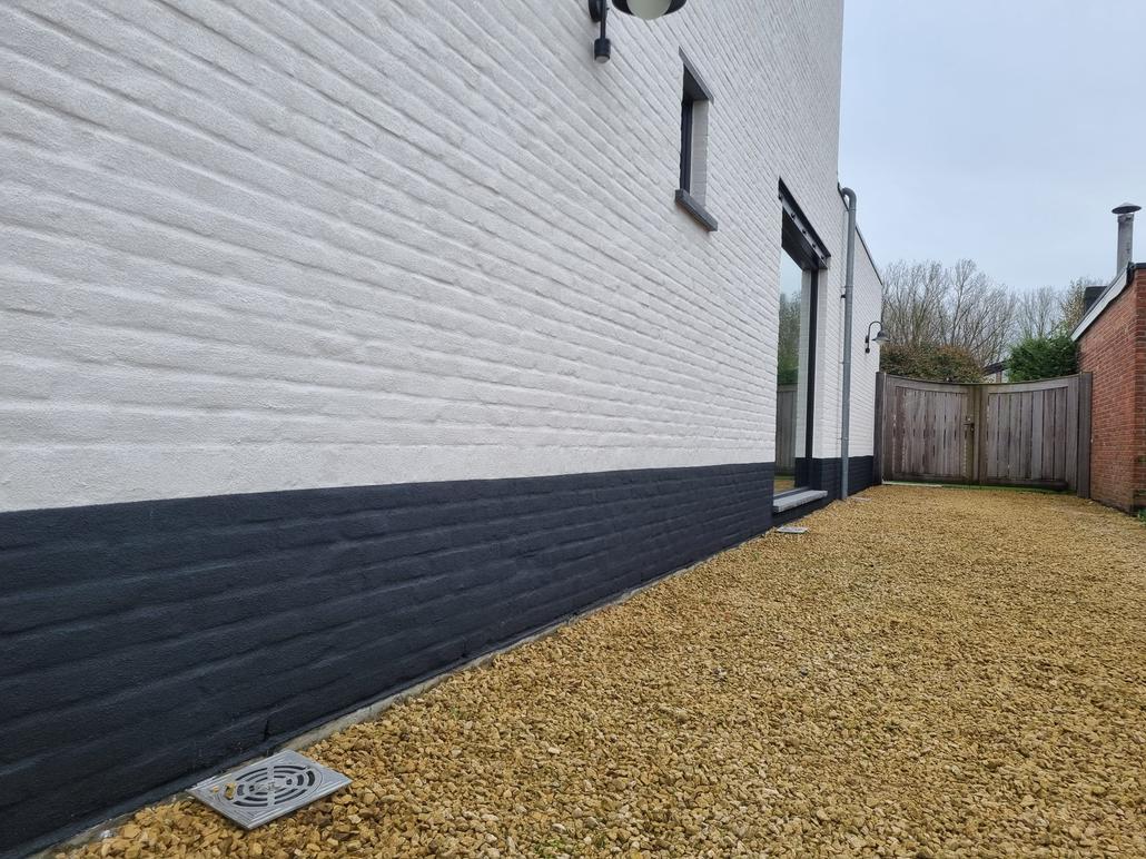 Enduit à la chaux au liège sur maison à Nijlen