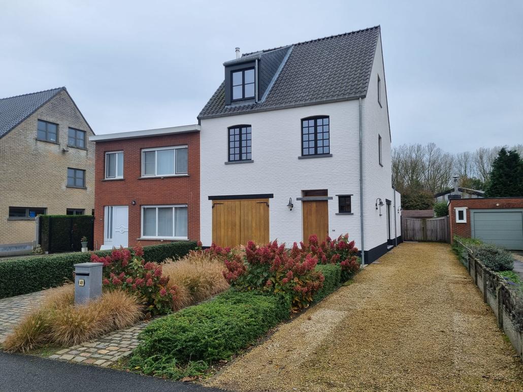 Enduit à la chaux au liège sur maison à Nijlen