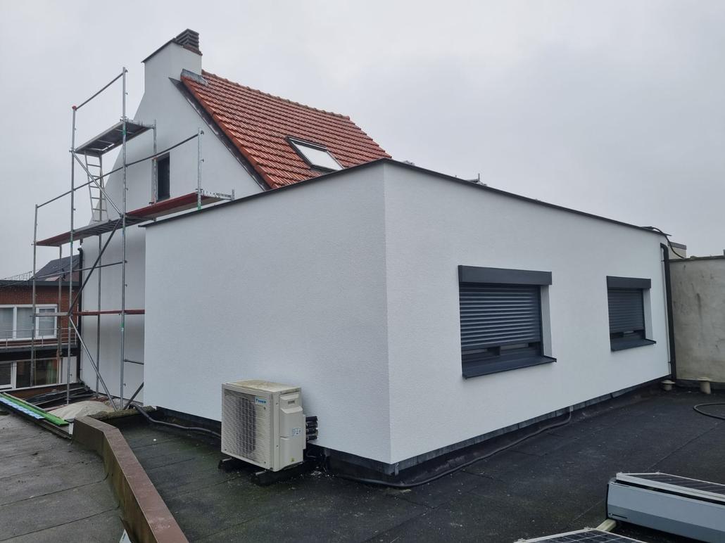 Gevelisolatie en steenstrips rumst