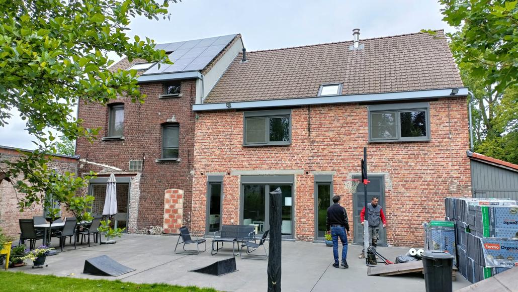 Enduit à la chaux et crepi à Grimbergen