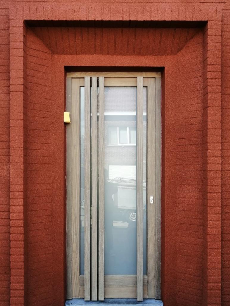 Renovation de facade avec liege projete Sint-Niklaas