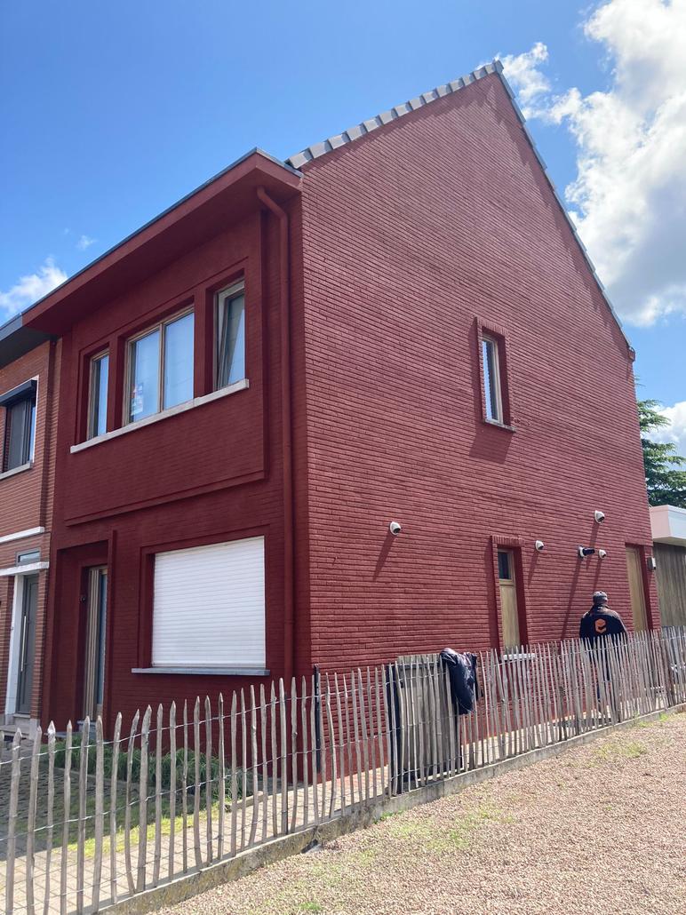 Renovation de facade avec liege projete Sint-Niklaas