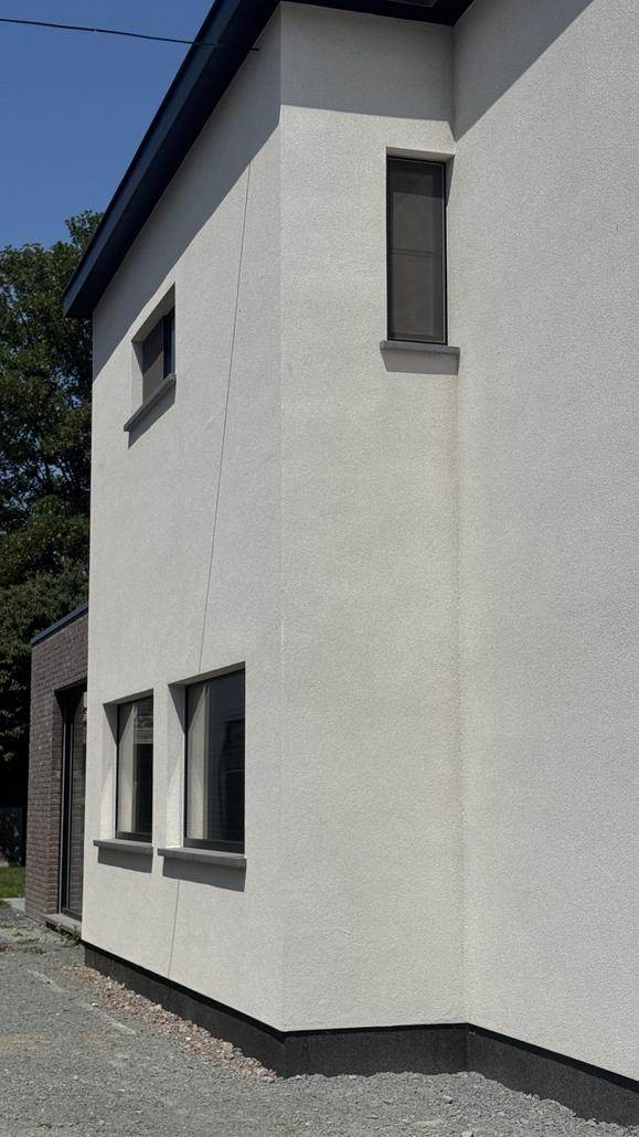 Façade en liège projeté à Merelbeke