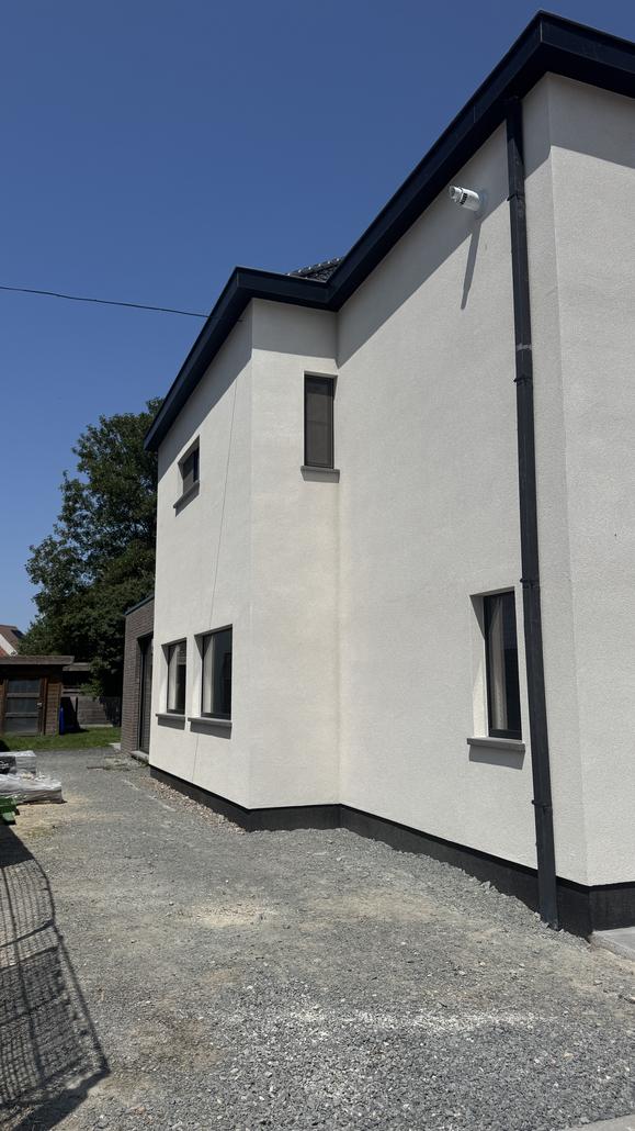 Façade en liège projeté à Merelbeke