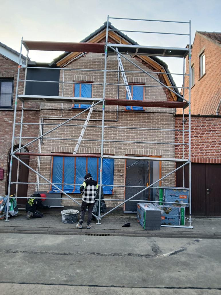 Isolation de façade et crepi à Sint-Gillis-Waas