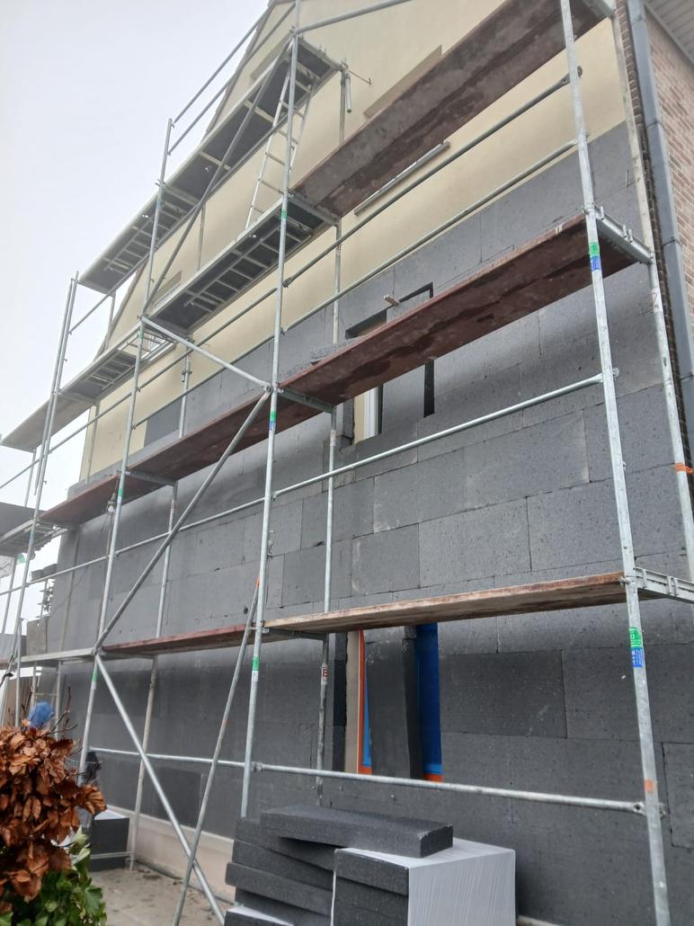 Crepi sur façade latérale à Tervuren