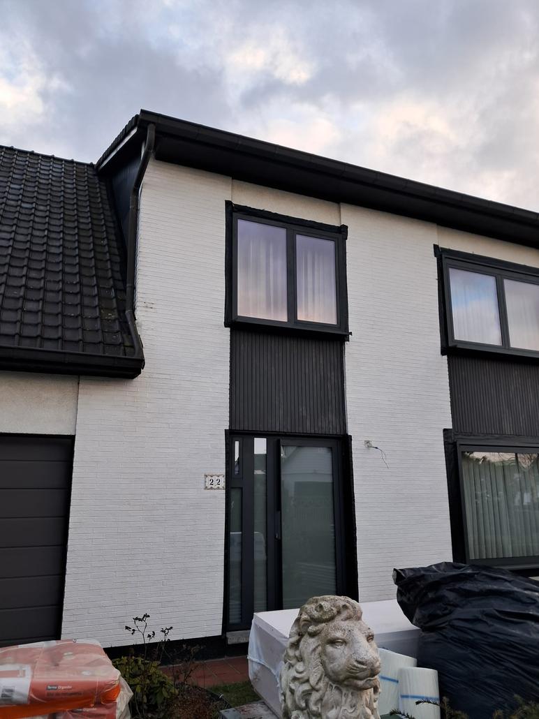 Gevel met crepi en isolatie Lokeren