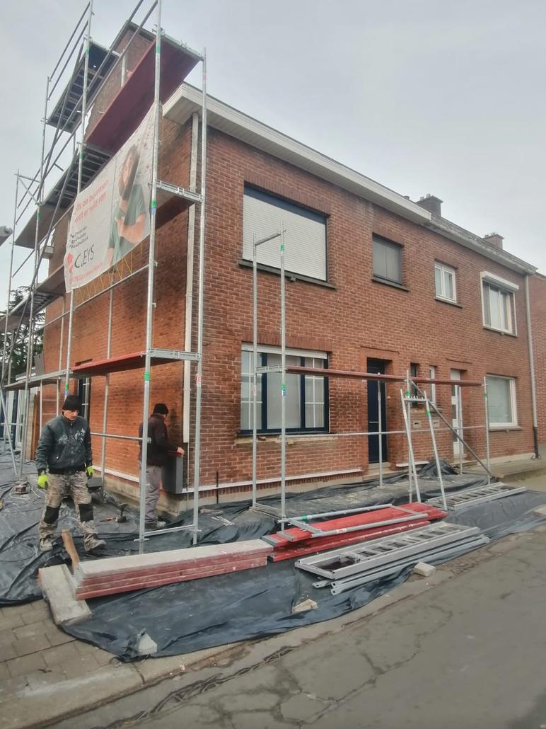 Crepi et isolation de façade à Nieuwkerken-Waas
