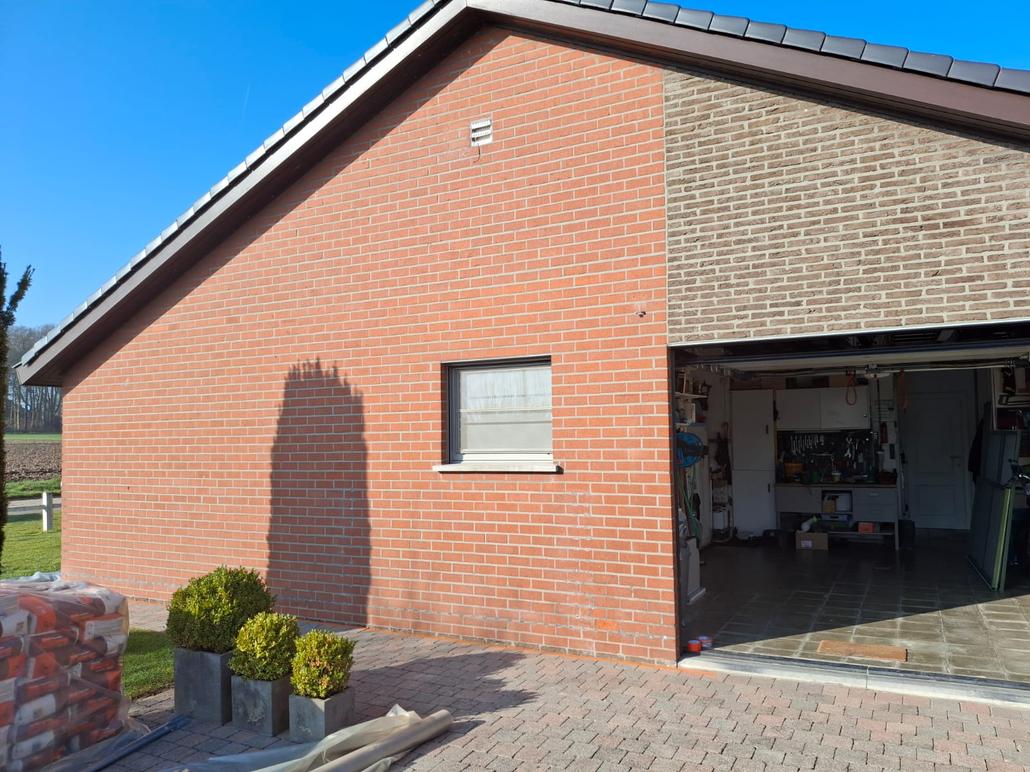 Rénovation de façade avec du kalei à Renaix