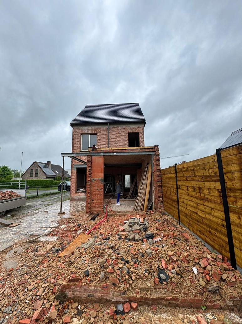 Rénovation de façade avec crepi à Ranst