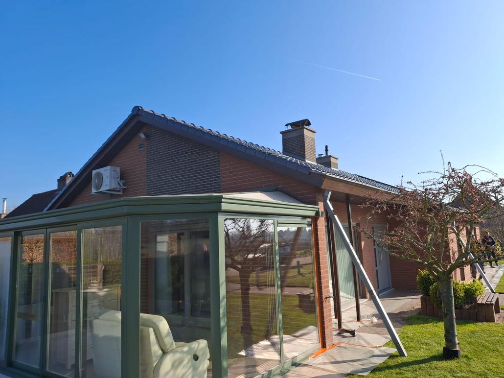 Rénovation de façade avec du kalei à Renaix