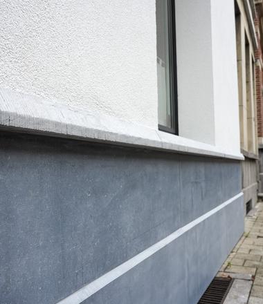 Gevelrenovatie met crepi in Berchem